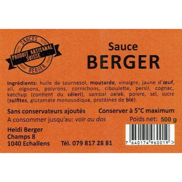 Sauce Berger - 500 gr